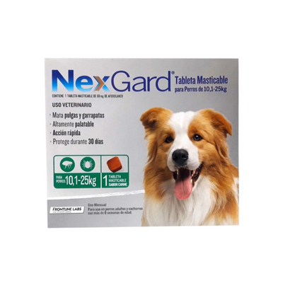 Nexgard 1 Tableta Masticable 10 a 25 Kg