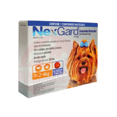 Nexgard 1 Tableta Masticable 2 a 4 Kg