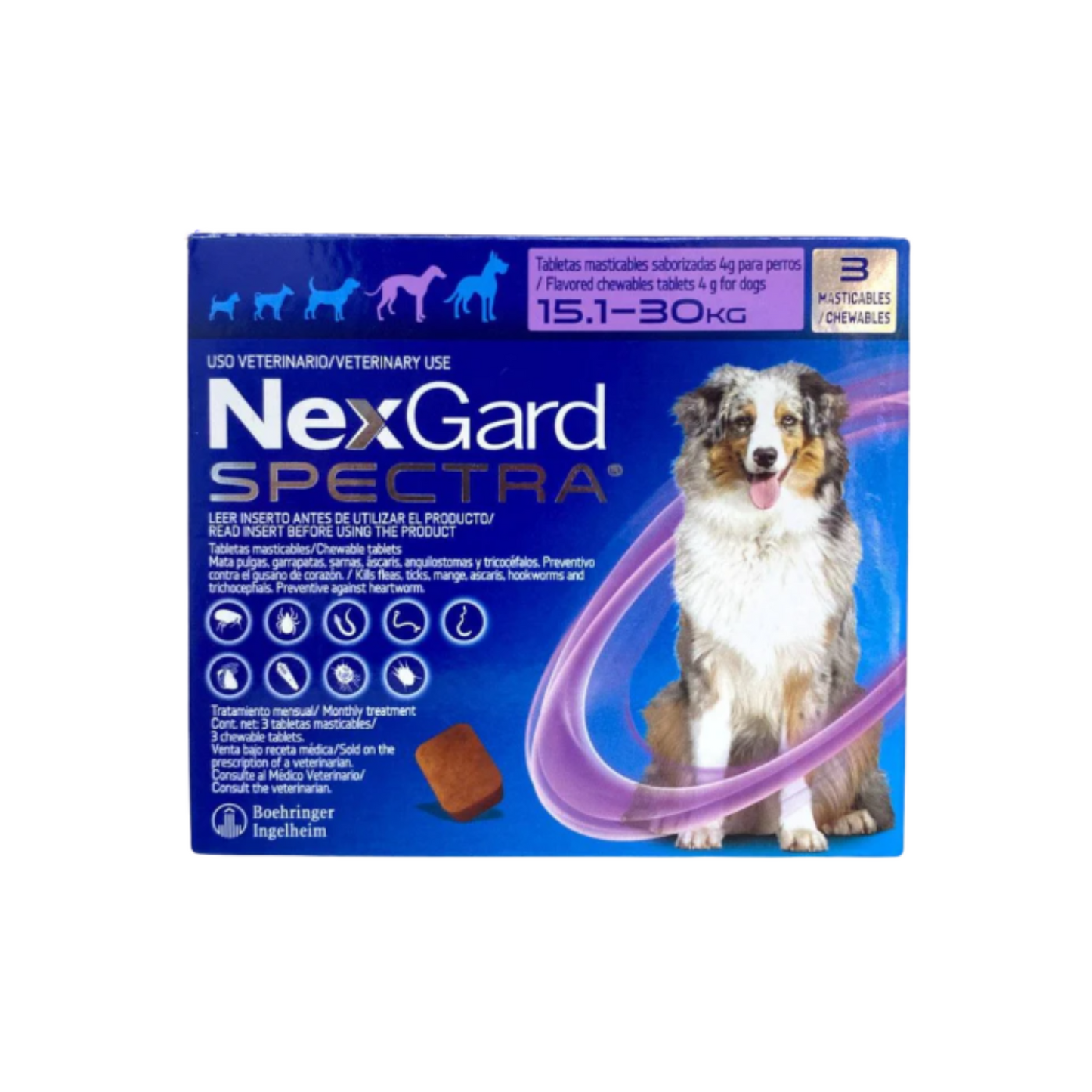 Nexgard Spectra 3 Tabletas 15.1 a 30kg