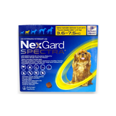 Nexgard Spectra 3 Tabletas 3.6 a 7.5 kg