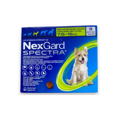 Nexgard Spectra 3 Tabletas 7.6 a 15 kg