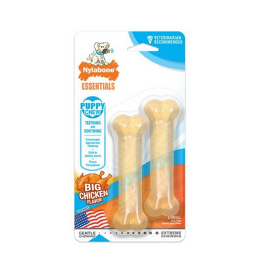 Nylabone Huesos Masticabales Extra Chico para Perro Cachorro Sabor Pollo