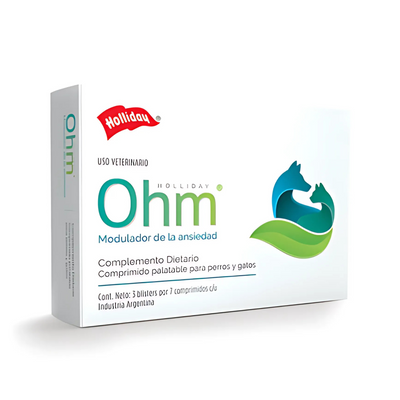 Holliday OHM Biomodulador de Ansiedad para Perros y Gatos 21 Comprimidos