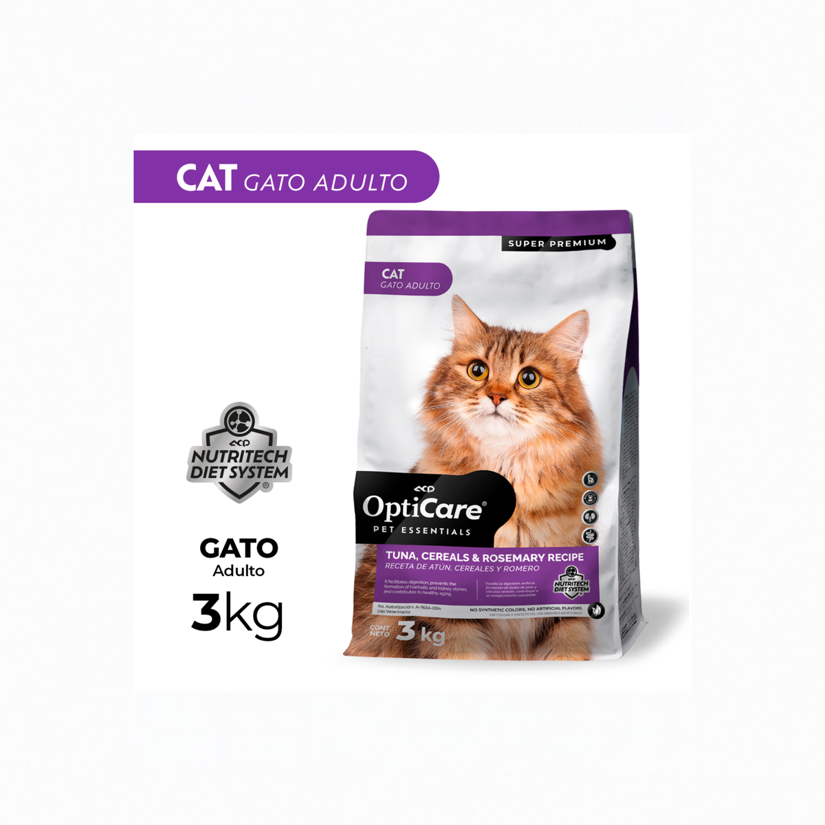 ACP Opticare Pet Essentials Gato Adulto 3 Kg