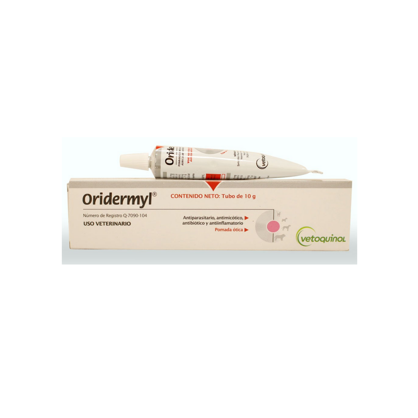 Oridermyl Pomada Tubo 10 Gr Antiinfeccioso Ótico, Vetoquinol