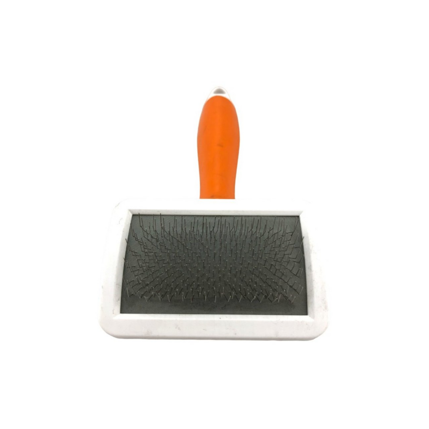 Pelu2 Carda Grande con Cerdas Curvas Color Naranja con Blanco