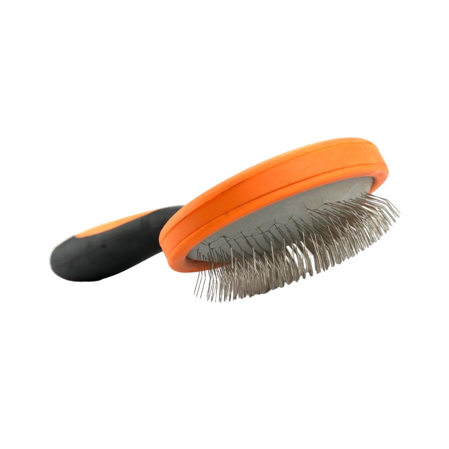 Pelu2 Carda Mediana con Cerdas Curvas Color Naranja con Gris