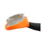 Pelu2 Carda Mediana con Cerdas Curvas Color Naranja con Gris