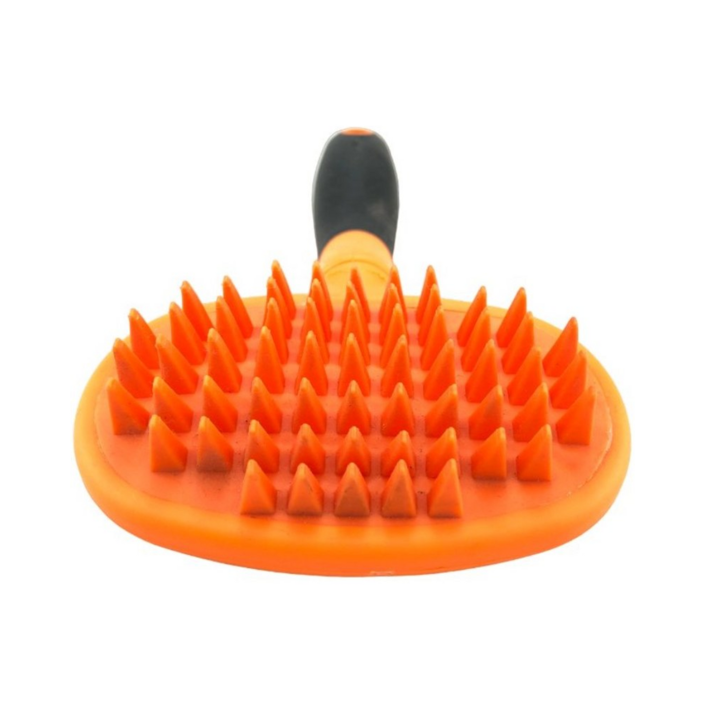 Pelu2 Cepillo de Caucho Mediano Color Naranja para Mascotas con Pelo Corto Liso