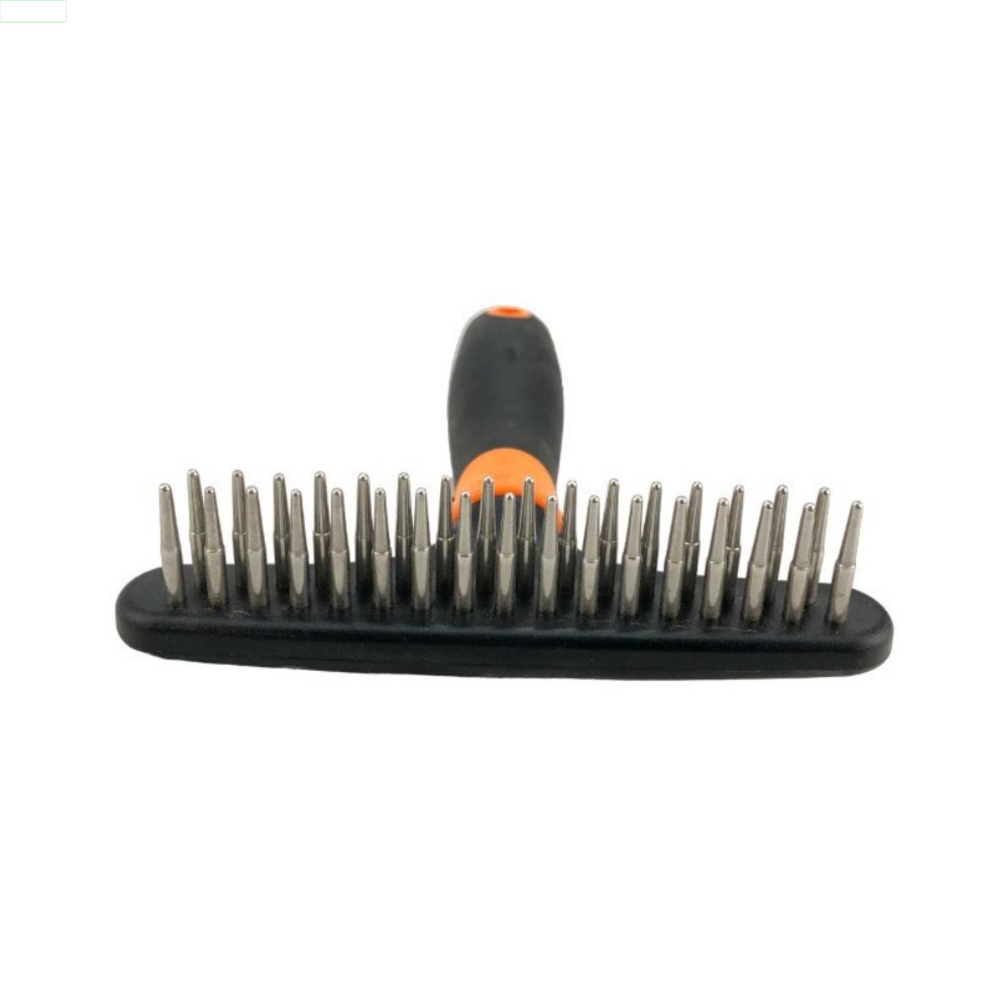 Pelu2 Deslanador Mediano con Dientes de Metal Color Negro con Naranja