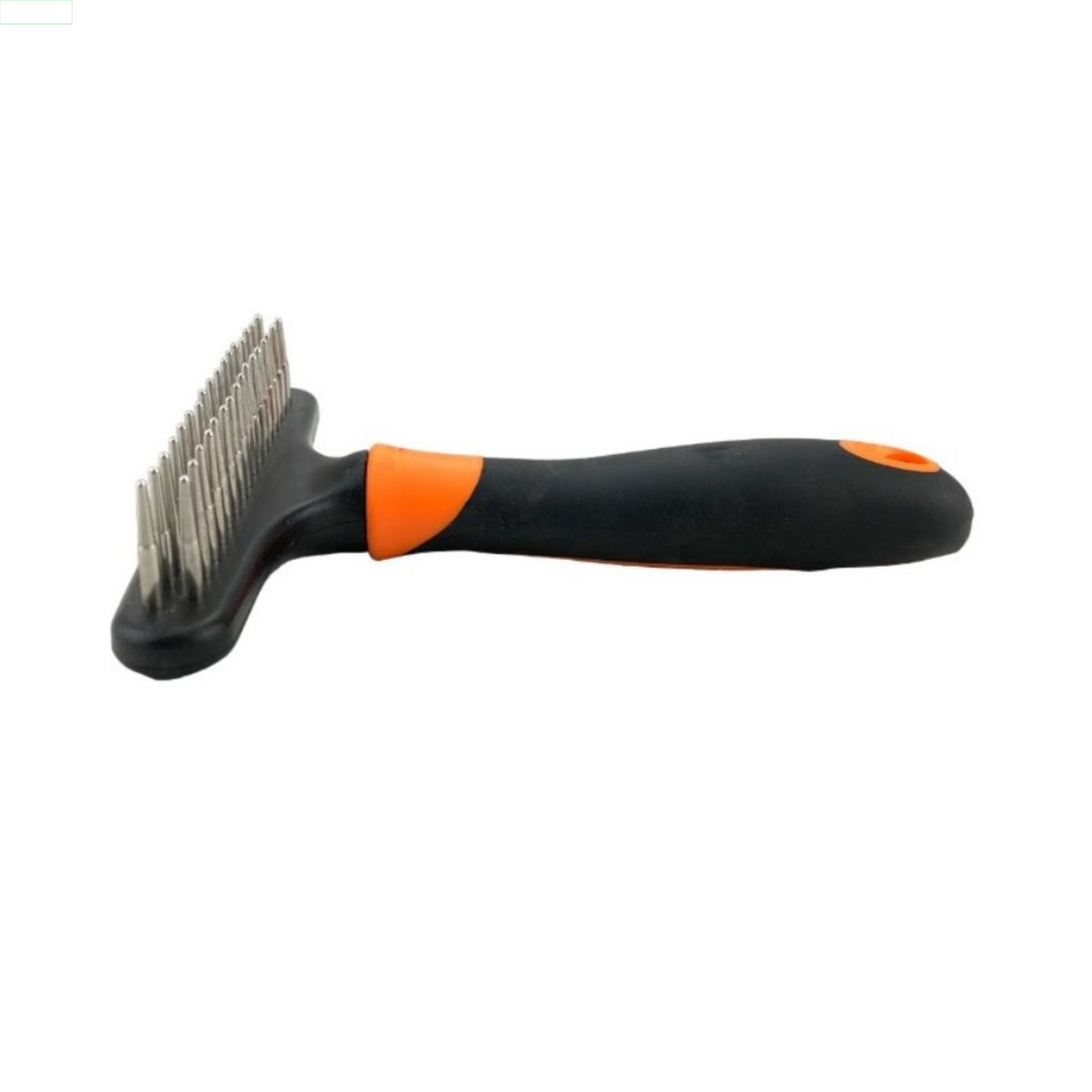 Pelu2 Deslanador Mediano con Dientes de Metal Color Negro con Naranja