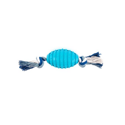 Pets&More Juguete de Goma Rugby Mediano de Color Azul