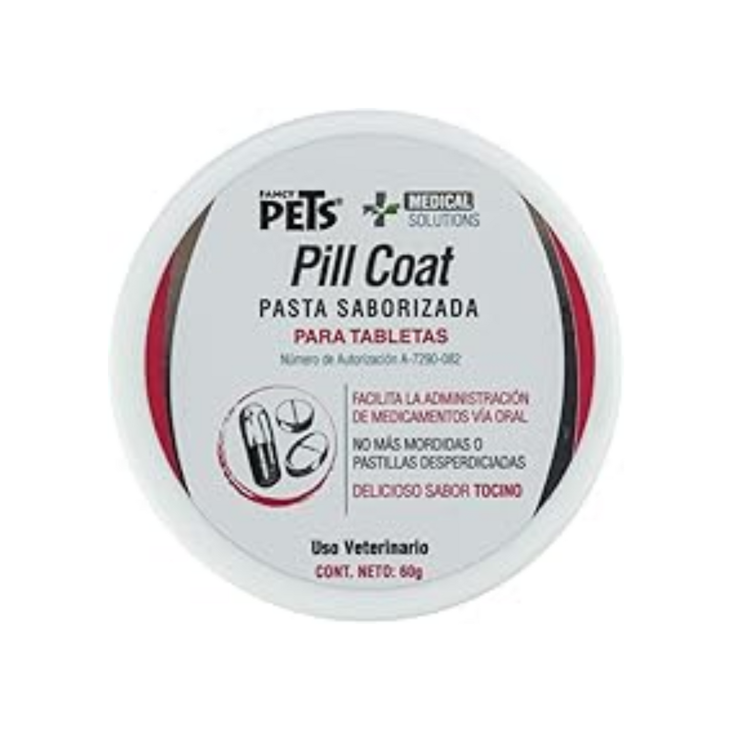 Pill Coat Pasta Saborizada para Mascotas 60 Gr., Medical Solutions