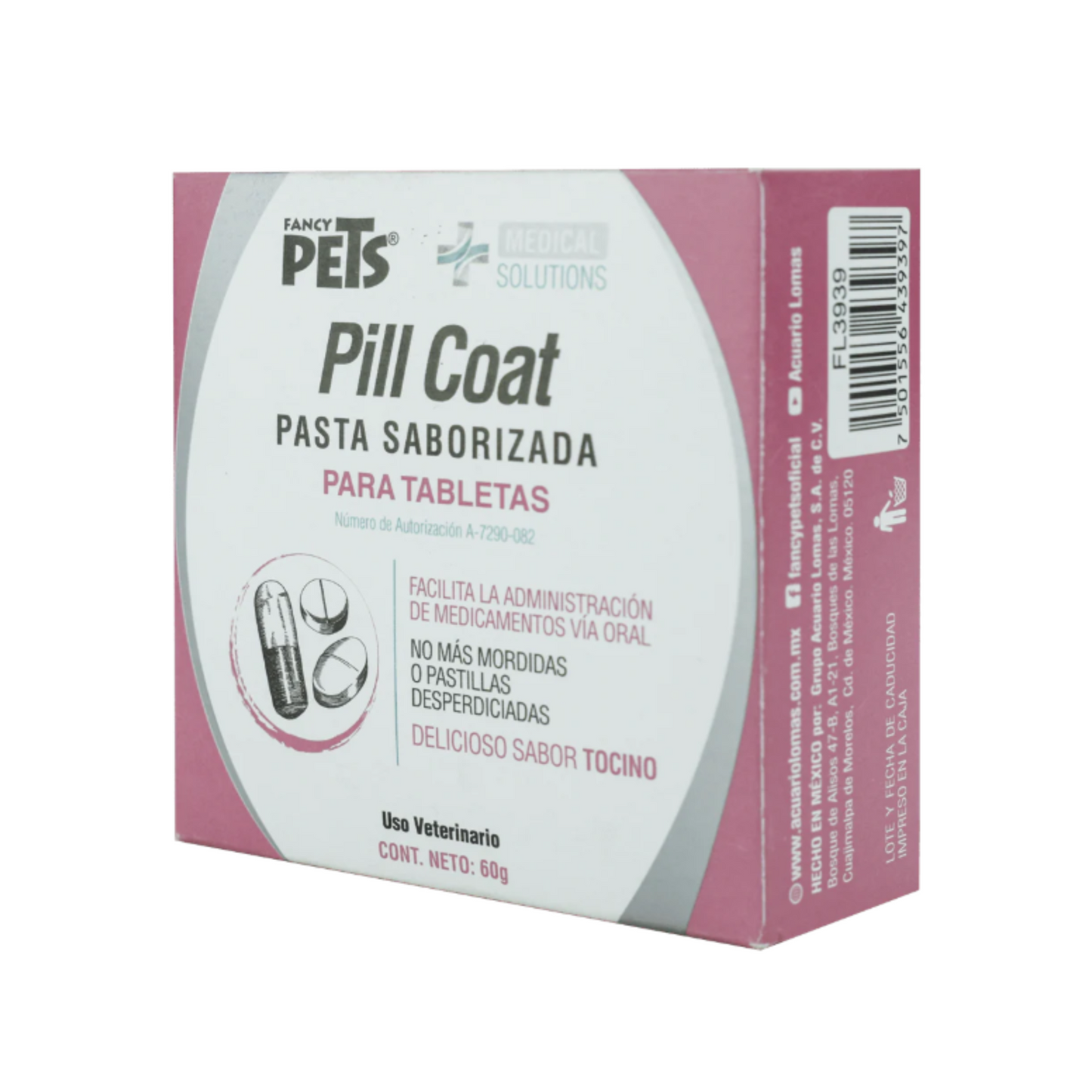 Pill Coat Pasta Saborizada para Mascotas 60 Gr., Medical Solutions