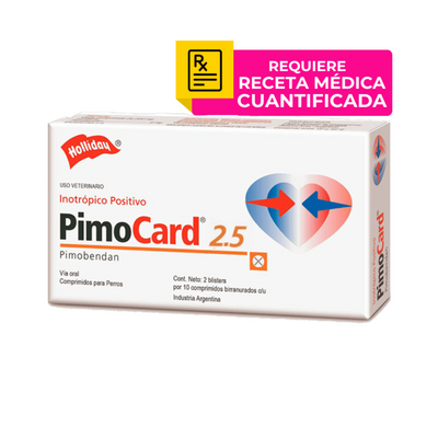 PimoCard 2.5 Pimobendan, 2 blísters con 10 comprimidos Holliday