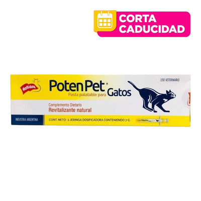 CORTA CADUCIDAD Poten Pet Pasta Palatable Gatos Jeringa Dosificadora de 7 gr Holliday