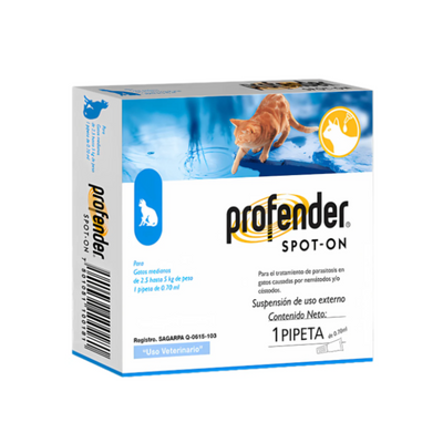 Profender Pipeta Desparasitante Gatos de 2.5 a 5 Kg 0.70 ml Elanco