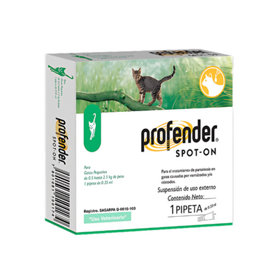Profender Pipeta Desparasitante para Gatos de 0.5 a 2.5 Kg 0.35 ml Elanco