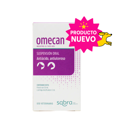 Sabra Pet Health Omecan Antiacido, Antiulceroso Omeprazol Suspensión Oral 50 ml