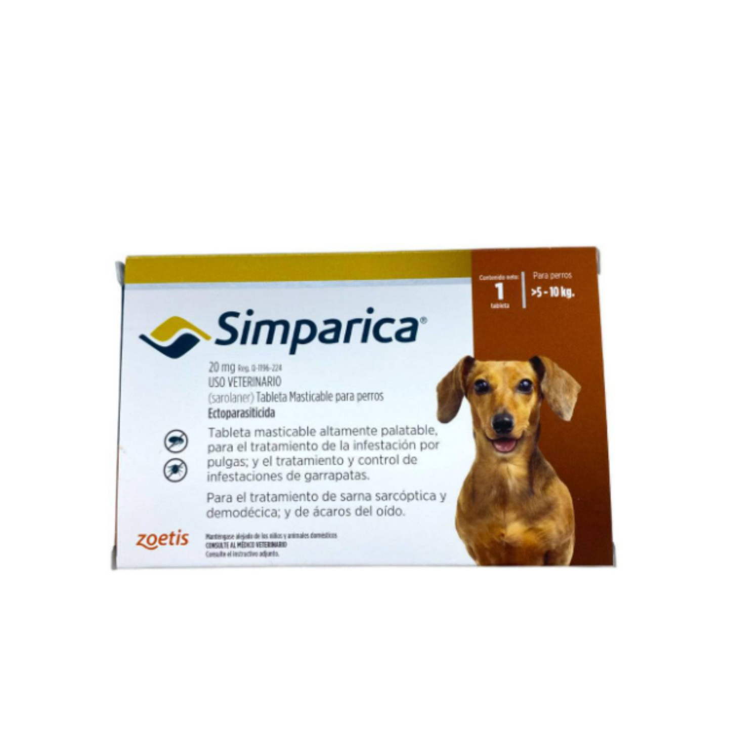 Simparica 1 Masticable 20 mg 5 a 10kg