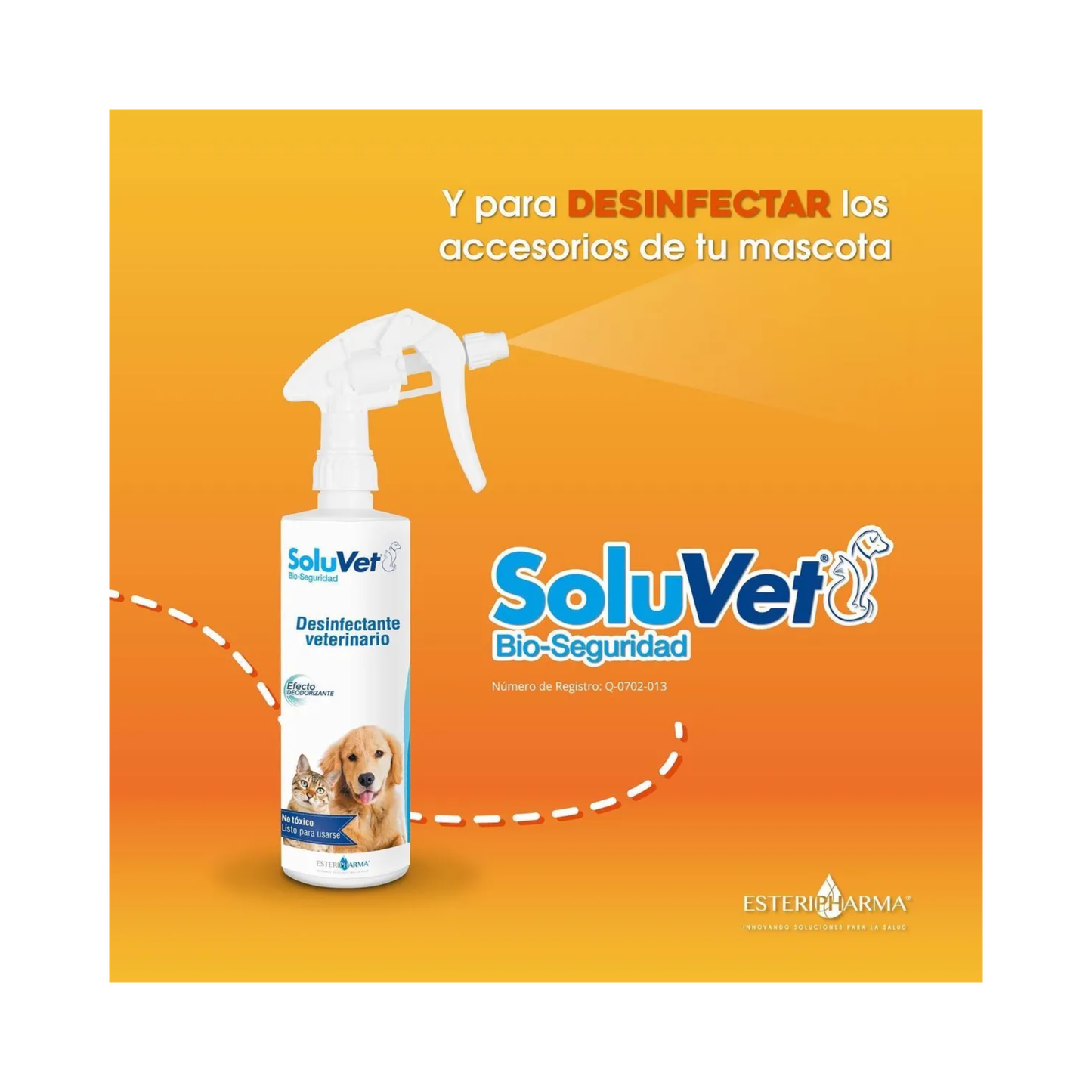 Soluvet Bio-Seguridad Desinfectante Veterinario Esteripharma 500 ml