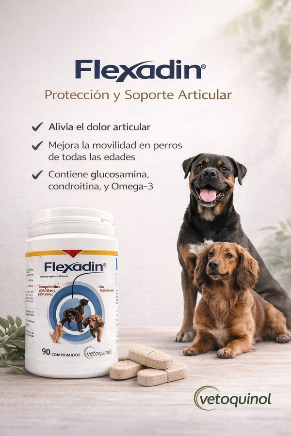 Flexadin Suplemento Articular Perros y Gatos 90 Tabletas – Plaza animal