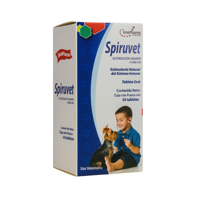 Spiruvet Spirulina 500 mg 60 Tabletas