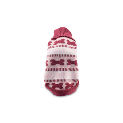CATM Suéter de Hueso Color Rosa con Blanco Talla 1