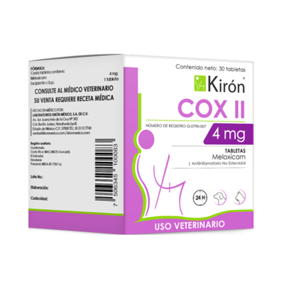 Tableta Cox II 4 mg Meloxicam Kiron para mascotas | AniMALL