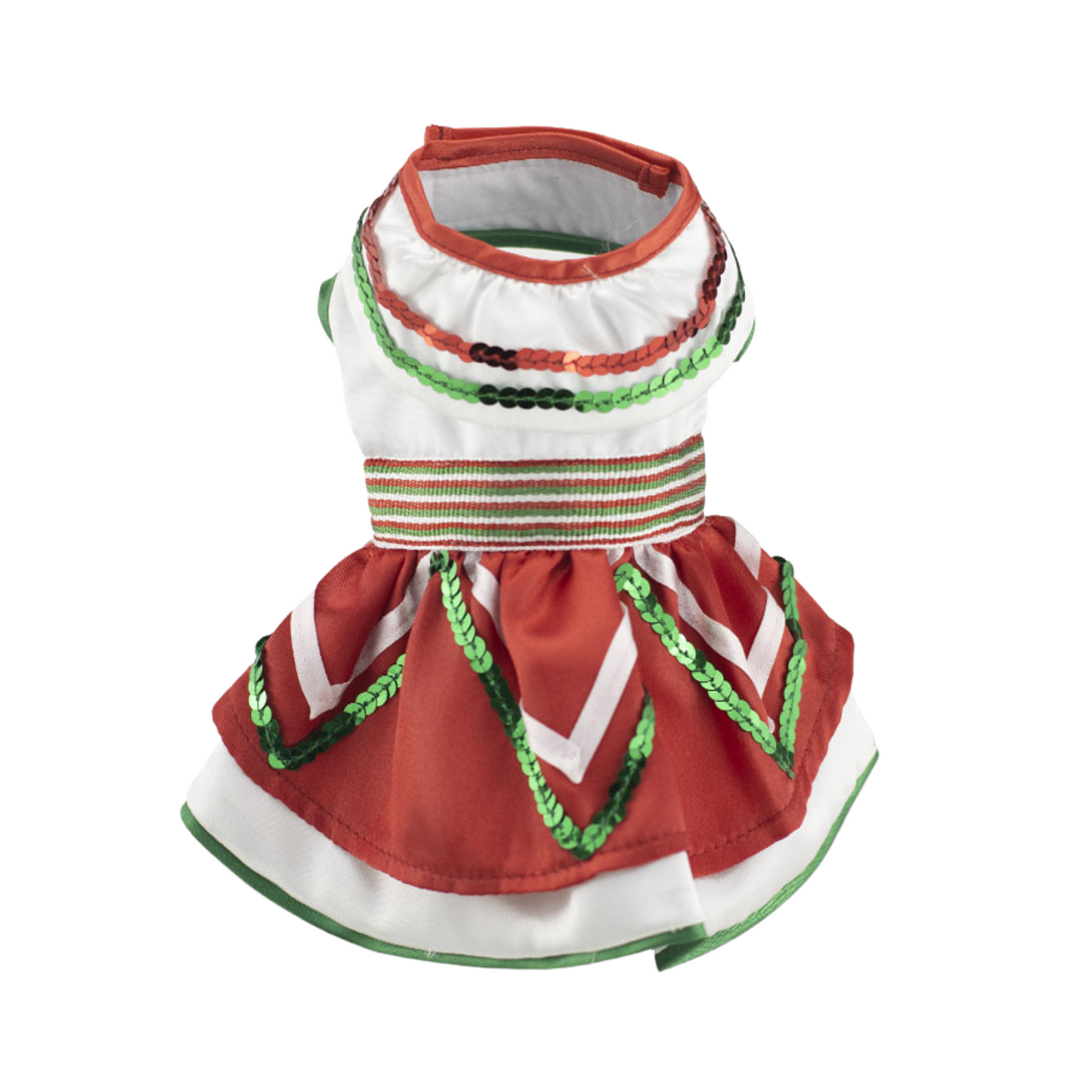 Toutmignon Vestido Mexicano Color Verde, Blanco y Rojo Talla 0