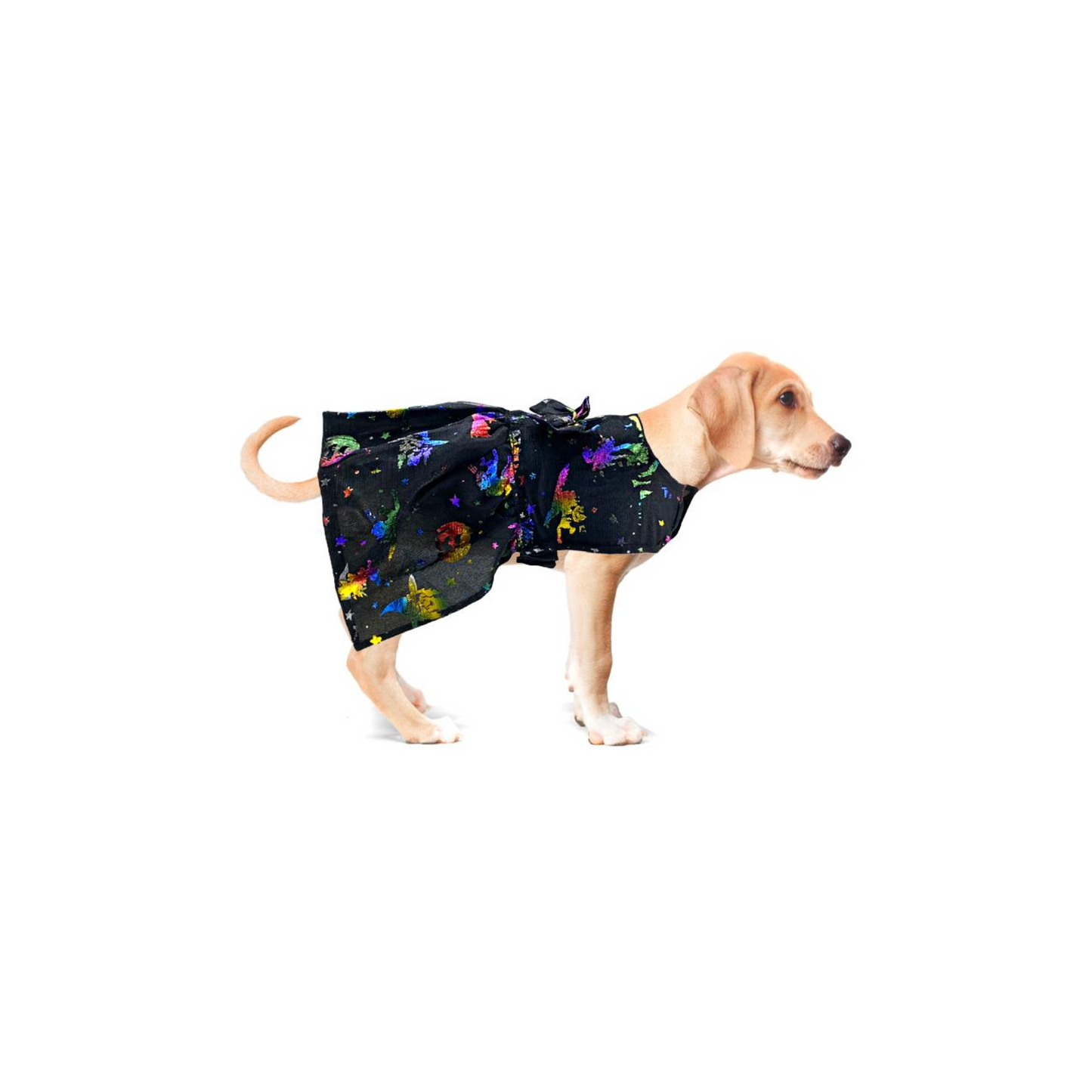 Toutmignon Vestido de Halloween Color Negro con Estampado de Brujitas de Colores Talla 3