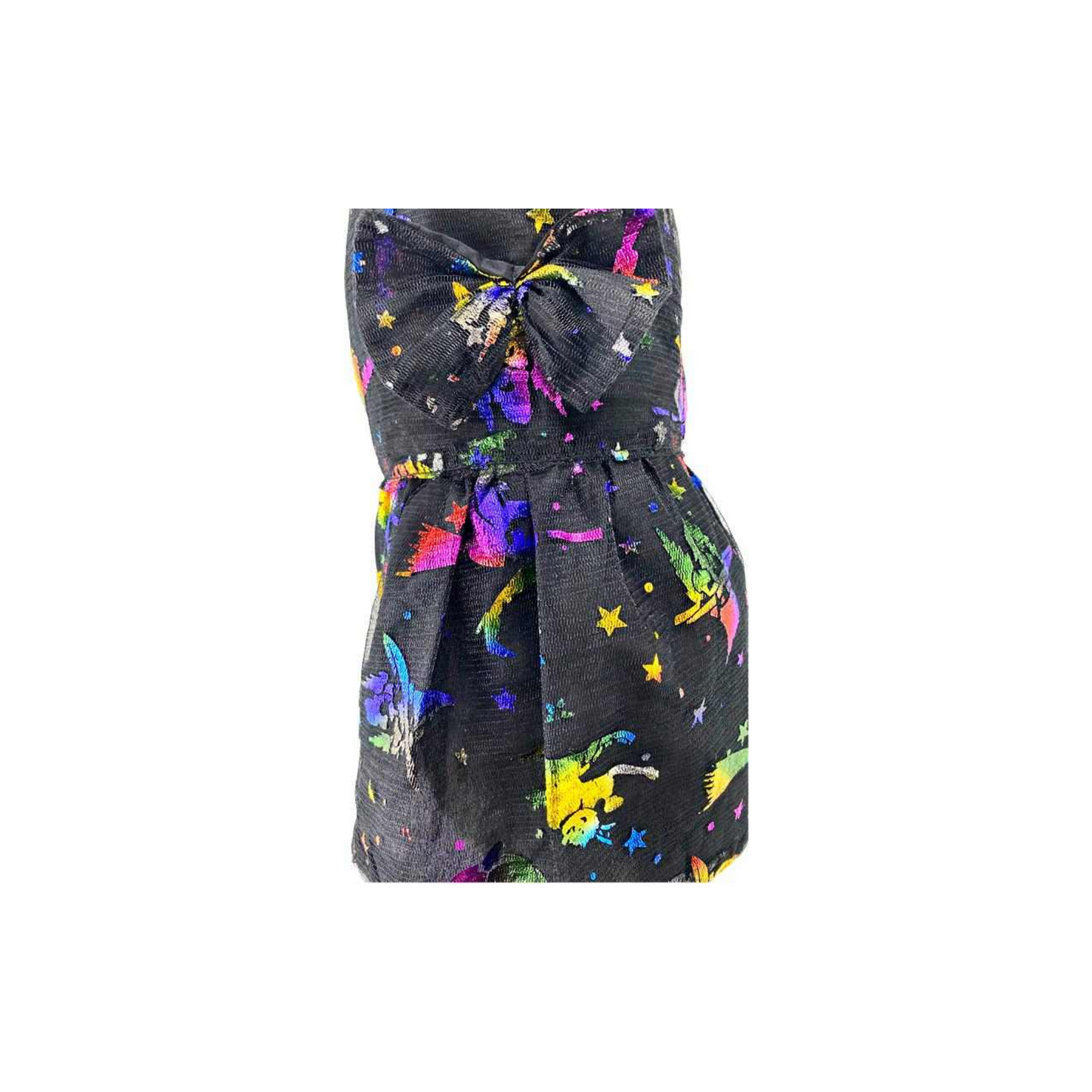 Toutmignon Vestido de Halloween Color Negro con Estampado de Brujitas de Colores Talla 3