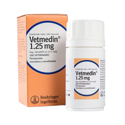 Vetmedin, Pimobendan 1.25 Mg., Frasco con 100 Cápsulas, Boehringer