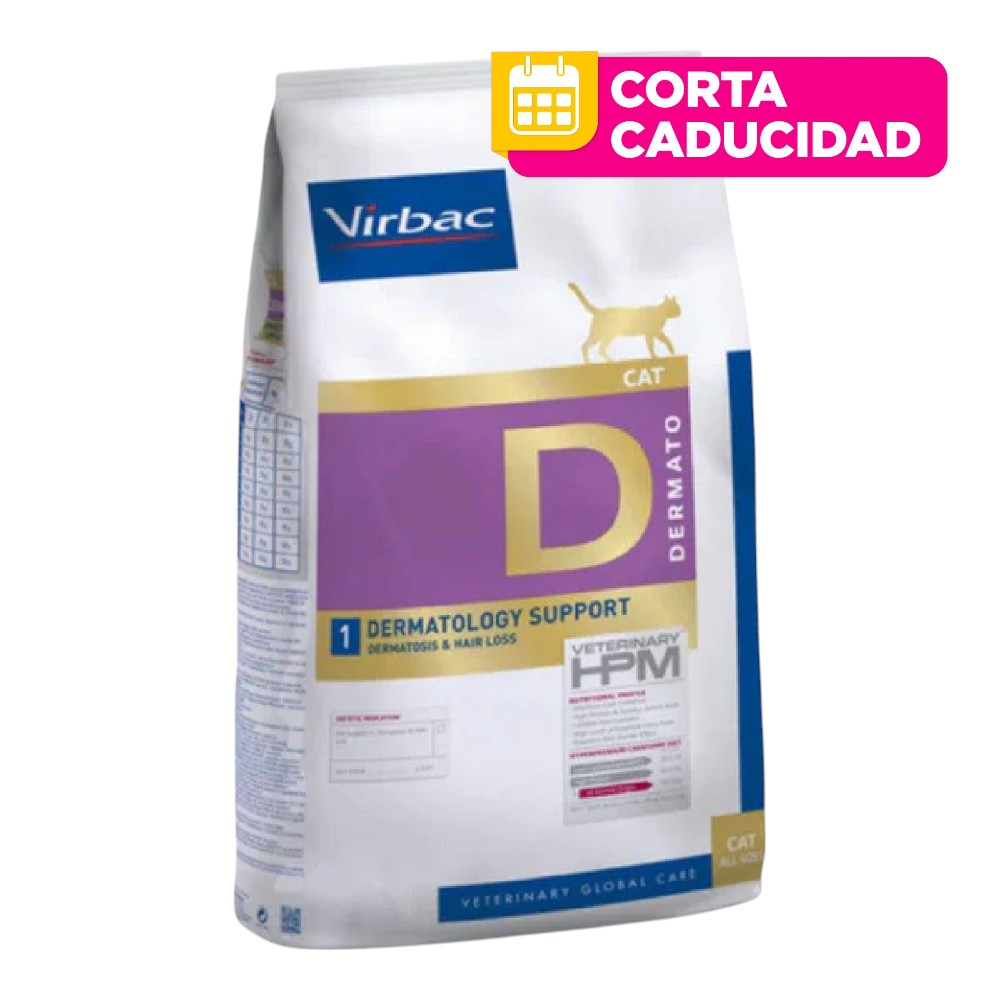 CORTA CADUCIDAD Virbac HPM Cat Dermatology Support 3 Kg