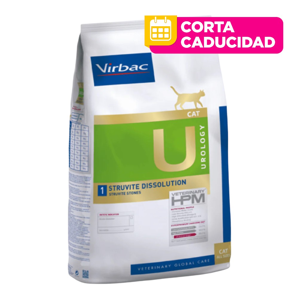 CORTA CADUCIDAD Virbac HPM Cat Urology Struvite Dissolution 3 Kg