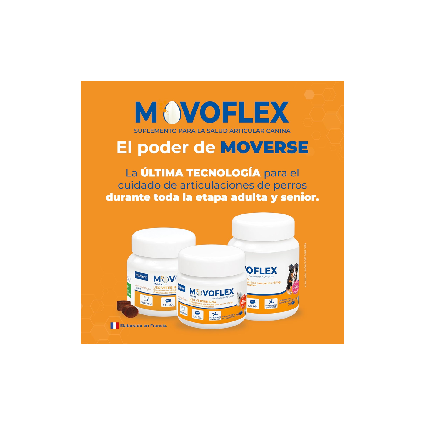 Virbac Movoflex Large 35 Kg, 30 Tabs Suplemento para Perros Comprimido
