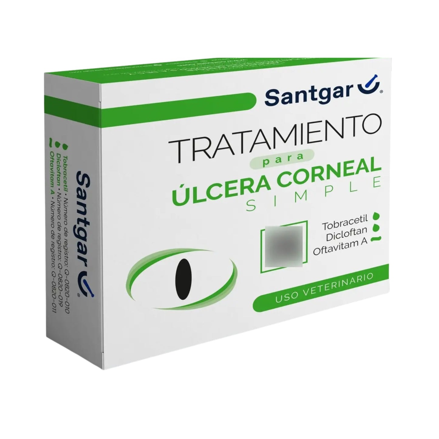 Tratamiento para úlcera córnea simple, Santgar.
