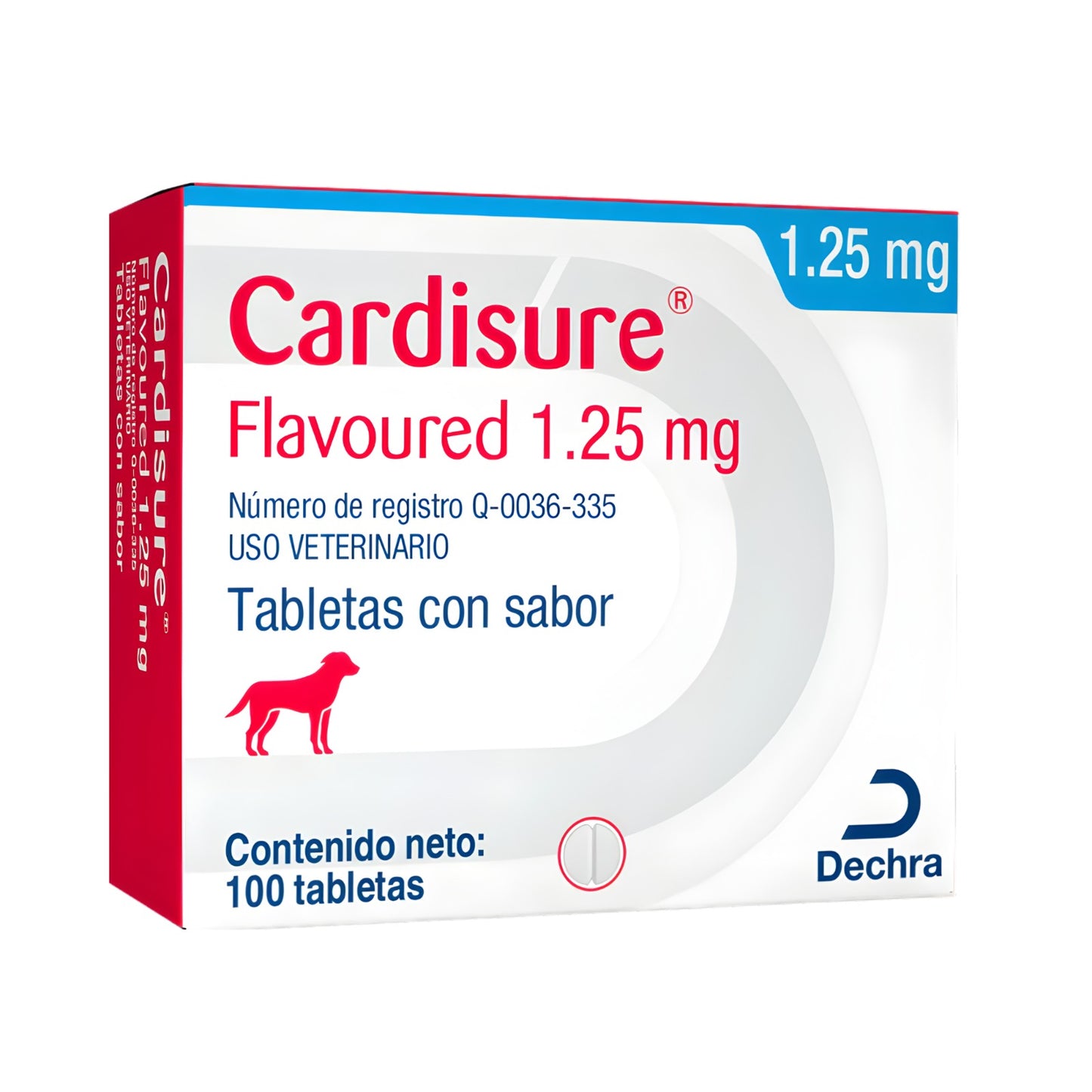 Cardisure 1.25 mg, Caja con 100 Tabletas, Dechra