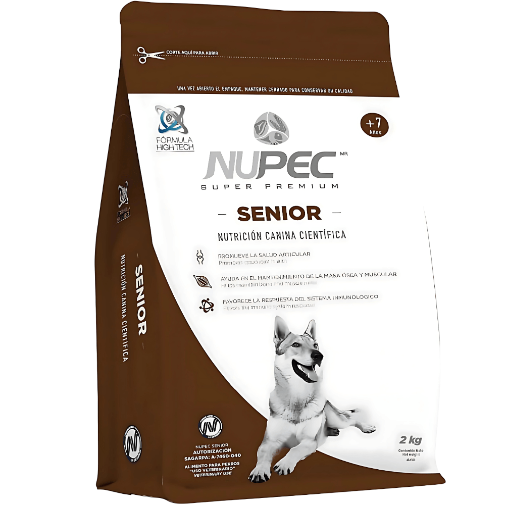 Alimento Nupec Senior Perro de Raza Mediana y Grande 2 Kg