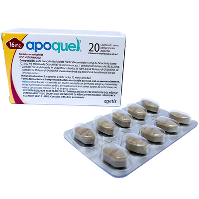 Apoquel 20 Tabletas Masticables 16mg - AniMALL