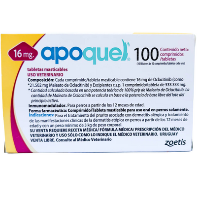 Apoquel 100 Tabletas Masticables 16 mg - AniMALL