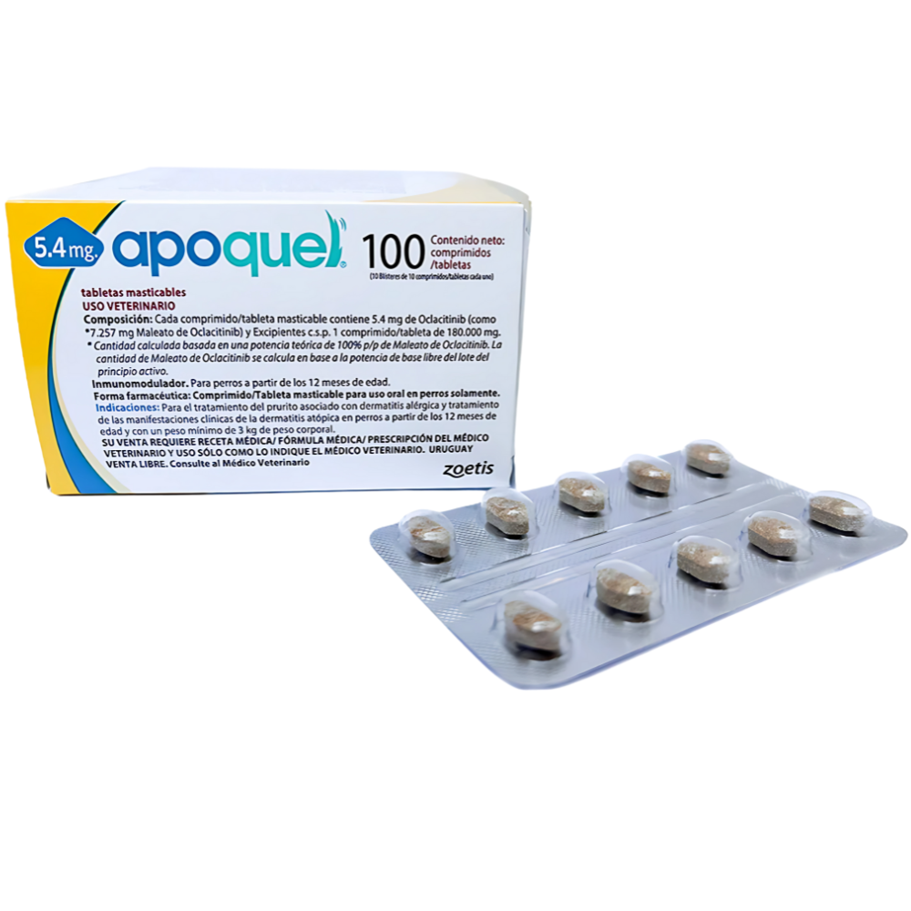 Apoquel 100 Tabletas Masticables 5.4mg