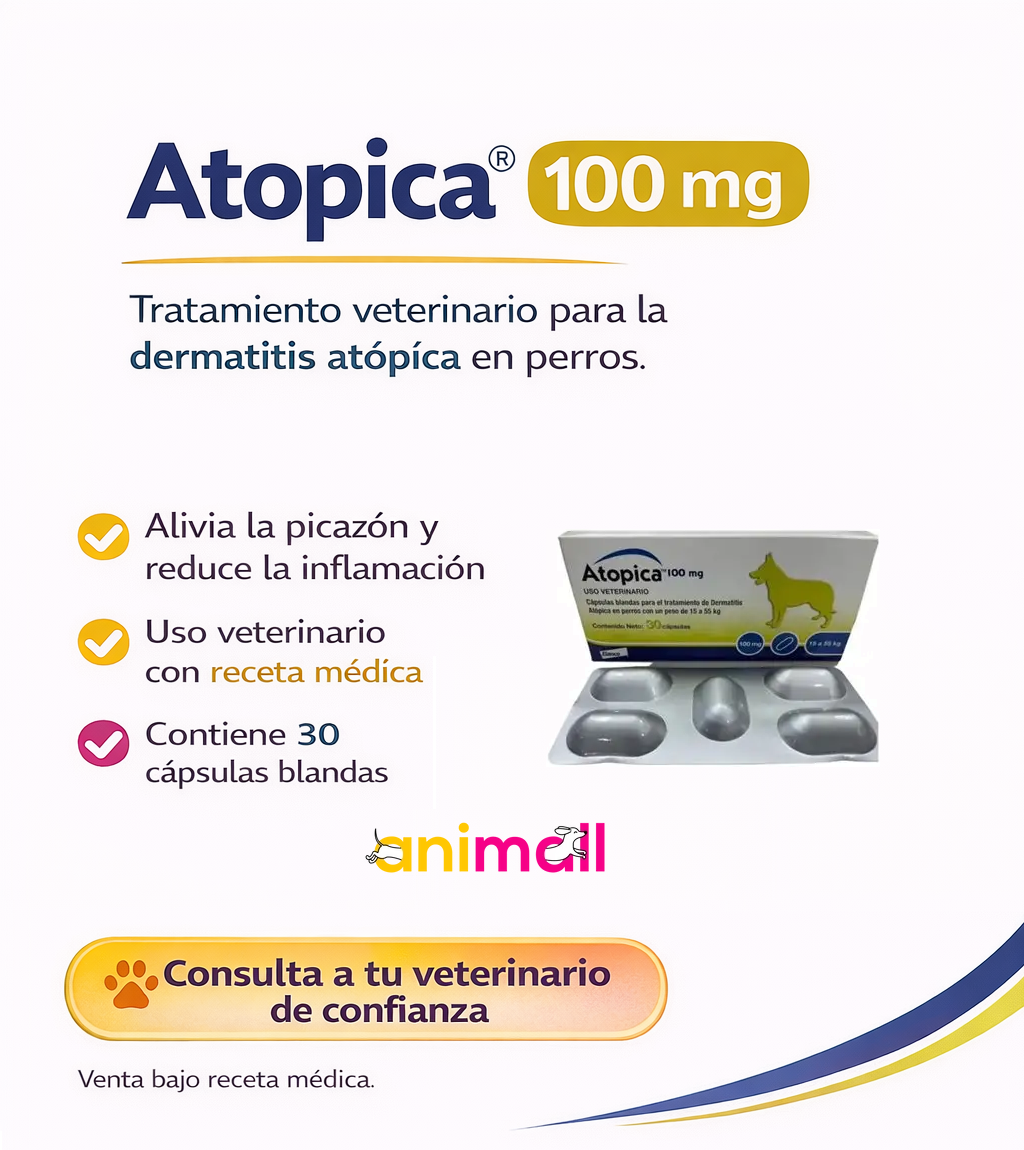 Atopica Ciclosporina de 100mg 30 cápsulas