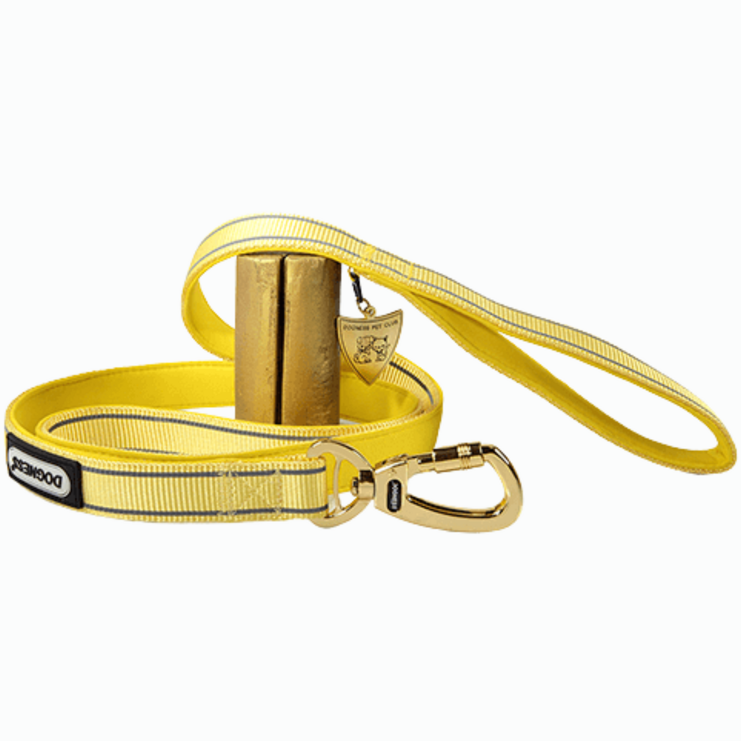 Dogness Correa Reflectiva Color Amarillo Para Perro Talla M