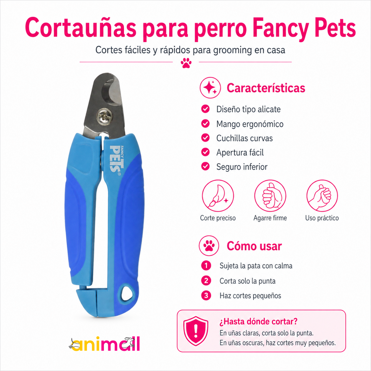 Cortauñas para Perros Fancy Pets – Corte Fácil y Rápido