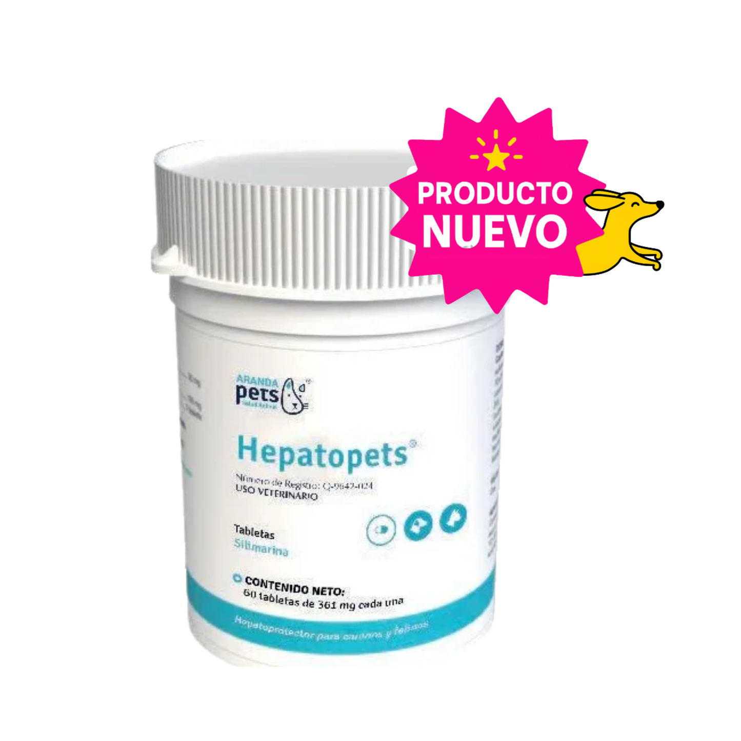 Aranda Pets Hepatopets 60 Tabletas 361 mg  Silimarina