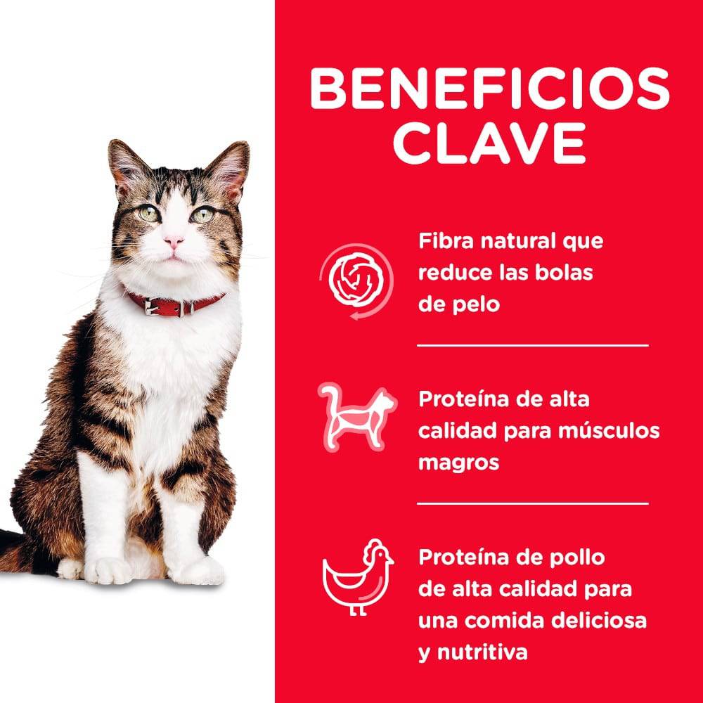 Hill's Science Diet Hairball Control, alimento de control de bolas de pelo para gatos adultos 7Kg - AniMALL