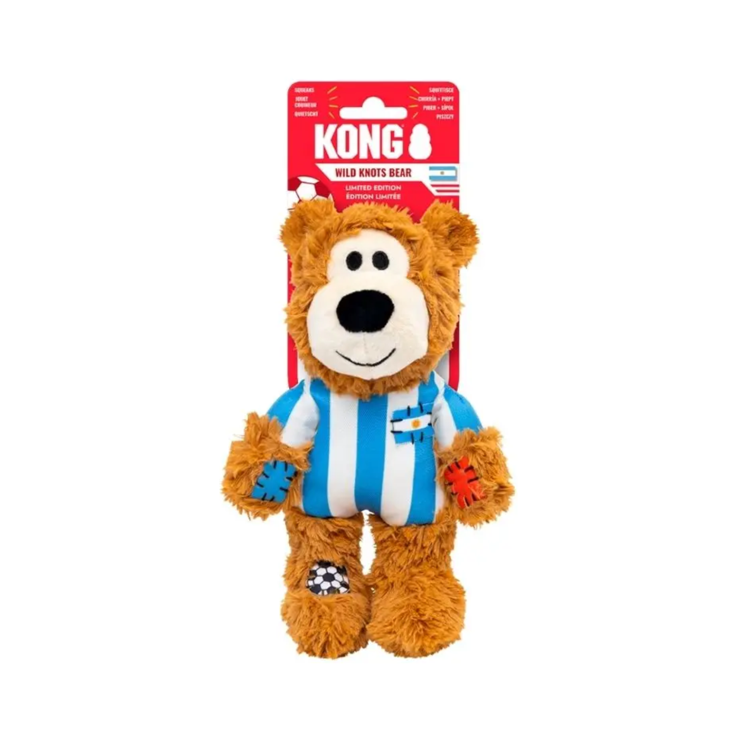 KONG Wild Knots Sport Argentina Mediano Peluche Edición Mundial 2026 - AniMALL