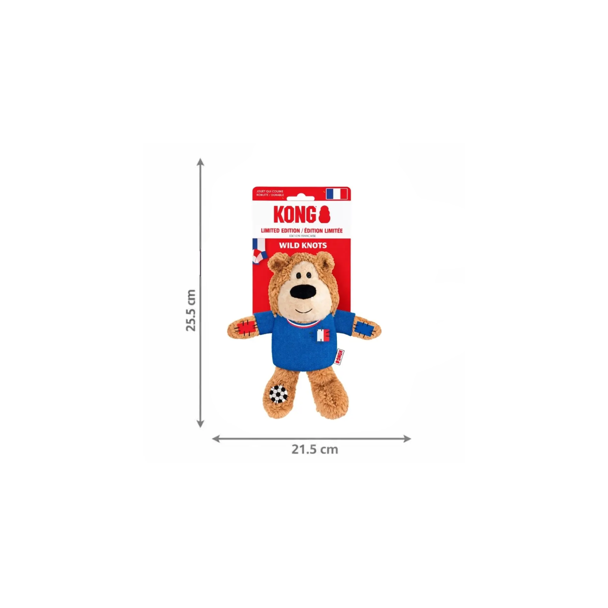 KONG Wild Knots Sport Francia Mediano Peluche Edición Mundial 2026 - AniMALL