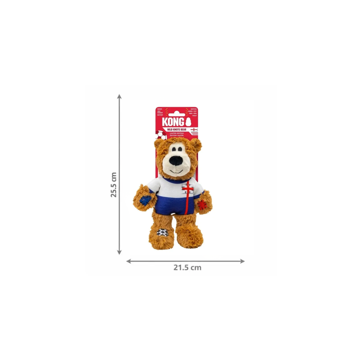 KONG Wild Knots Sport Inglaterra Mediano Peluche Edición Mundial 2026 - AniMALL
